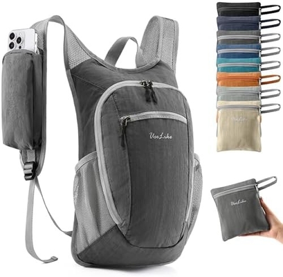 10L 小型 ハイキング バックパック 旅行 デイパック 軽量 荷造り バックパック 女性 男性 ((ベージュ)