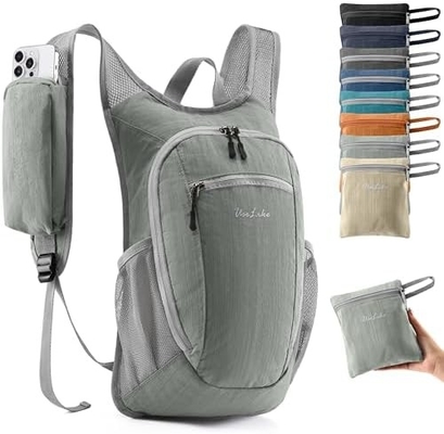 10L 小型 ハイキング バックパック 旅行 デイパック 軽量 荷造り バックパック 女性 男性 ((ベージュ)