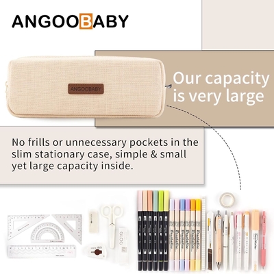 ANGOOBABY 小型鉛筆ケース 学生鉛筆 ポケット コイン ポケット 化粧品 バッグ ティーンエイジャースクールのための事務用文具オーガナイザー