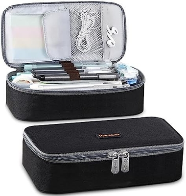 HomeCube鉛筆ケース 容量のある鉛筆ホルダー ボックス メイクアップペン ポケット オックスフォード布袋 大型収納用紙具