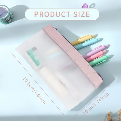 Classycoo鉛筆ケース 4 パック ザイパー鉛筆袋 多機能 クリアペンバッグ 整理器 文具 収納袋