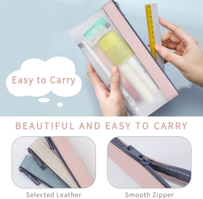 Classycoo鉛筆ケース 4 パック ザイパー鉛筆袋 多機能 クリアペンバッグ 整理器 文具 収納袋
