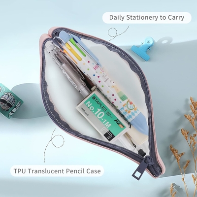 Classycoo鉛筆ケース 4 パック ザイパー鉛筆袋 多機能 クリアペンバッグ 整理器 文具 収納袋