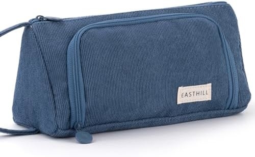 EASTHILL 大容量鉛筆ケース ポケットペンのケース シンプルな文具バッグ 学校 大学 オフィスオーガナイザー