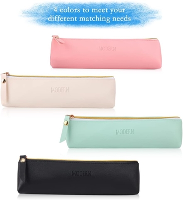 ISuperb 4 pcs 小型鉛筆ケース PU レザー鉛筆袋 防水オーガナイザー 収納袋 化粧品 ジッパー袋 女性用