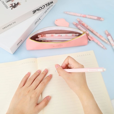 ISuperb 4 pcs 小型鉛筆ケース PU レザー鉛筆袋 防水オーガナイザー 収納袋 化粧品 ジッパー袋 女性用