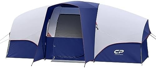 CAMPROS CPテント 8人用キャンプテント 天候耐性家族テント 5 大きい網状の窓,二重層,分割