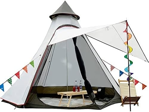 12'x10'x8'ドームキャンプテント 5-6人 4シーズン ダブルレイヤー 防水 紫外線 防風 テント 家族 屋外キャンプ