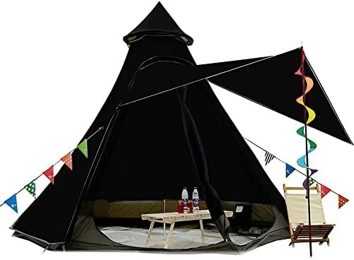 12'x10'x8'ドームキャンプテント 5-6人 4シーズン ダブルレイヤー 防水 紫外線 防風 テント 家族 屋外キャンプ