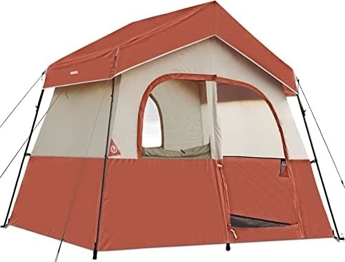HIKERGARDEN 6人用キャンプテント - 家庭用キャンプ用テントを簡単に持ち運び,風力抵抗性のある布のキャビンテント
