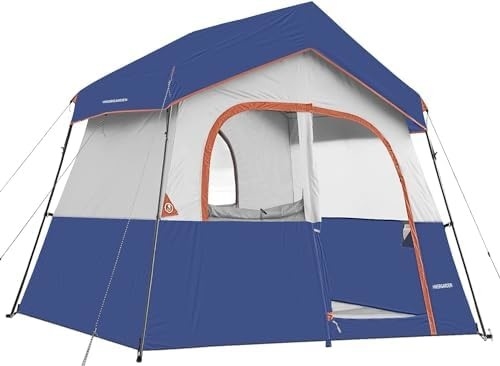 HIKERGARDEN 6人用キャンプテント - 家庭用キャンプ用テントを簡単に持ち運び,風力抵抗性のある布のキャビンテント