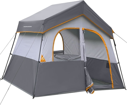 HIKERGARDEN 6人用キャンプテント - 家庭用キャンプ用テントを簡単に持ち運び,風力抵抗性のある布のキャビンテント