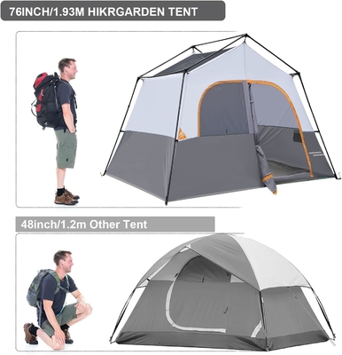 HIKERGARDEN 6人用キャンプテント - 家庭用キャンプ用テントを簡単に持ち運び,風力抵抗性のある布のキャビンテント