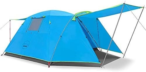 KAZOO 2/4 人 キャンプテント 屋外 防水 家庭用 大型テント 2/4 人 簡単にセットアップできるテント 玄関付き 双層