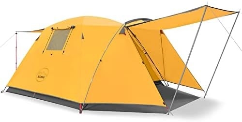 KAZOO 2/4 人 キャンプテント 屋外 防水 家庭用 大型テント 2/4 人 簡単にセットアップできるテント 玄関付き 双層