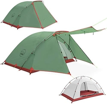 KAZOO 2/4 人 キャンプテント 屋外 防水 家庭用 大型テント 2/4 人 簡単にセットアップできるテント 玄関付き 双層