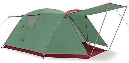 KAZOO 2/4 人 キャンプテント 屋外 防水 家庭用 大型テント 2/4 人 簡単にセットアップできるテント 玄関付き 双層