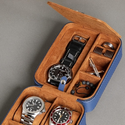 ROTHWELL 5 ウォッチ 旅行用ケース 5 ウォッチ用 収納器 頑丈なポータブル・プロテクション ザイプ付き