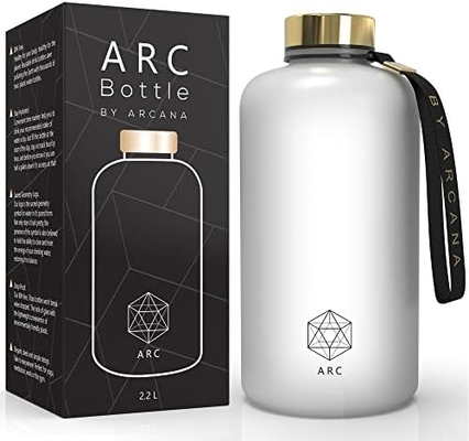 ARCANAアーチ水瓶 時間表示付き - 飲み時間付きの動機付け水瓶 - BPAフリー冷凍プラスチック