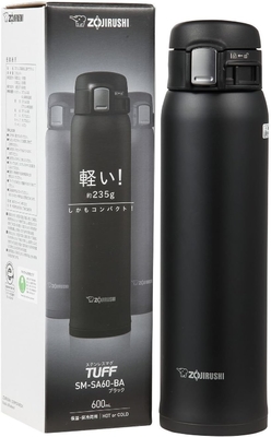 Zojirushi SM-SA60BA ステンレス・スチール バキューム・イソレーティング・カップ 1枚 (パック1枚) 黒 20オンス