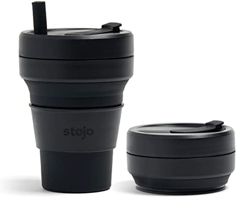 折りたたむ旅行カップ - セージグリーン,12オンス / 355ml - 漏れ防止用 リサイクル用 ポケットサイズ シリコンボトル