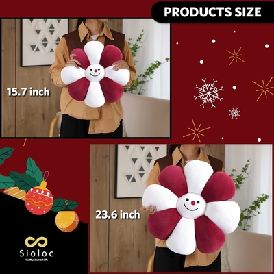 花の枕,花の形の投げ枕 クリスマスデコレーション 花の床枕,座席クッション,可愛い部屋の装飾&amp;プルーシュ