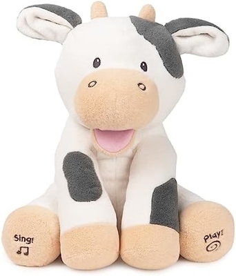GUND ベビー アニメーション フラッピー ゾウ プルーシュ シンギング 詰め物 動物 ベビー 玩具 0歳以上 12インチ グレー