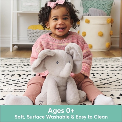 GUND ベビー アニメーション フラッピー ゾウ プルーシュ シンギング 詰め物 動物 ベビー 玩具 0歳以上 12インチ グレー