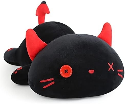 オンスイアース 可愛い子猫 プルーシュトイ 25.5インチ 詰め物 ペット キティ ソフト アニメ 猫 大型 プルーシュ枕 子供用 (白 A, 25.5