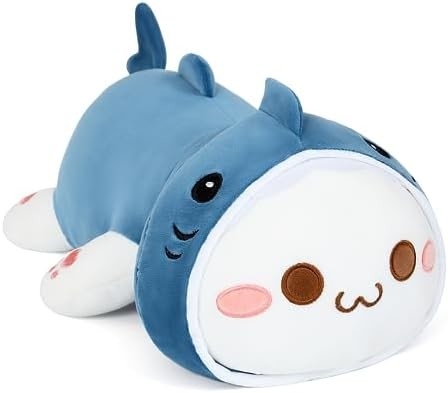 オンスイアース 可愛い子猫 プルーシュトイ 25.5インチ 詰め物 ペット キティ ソフト アニメ 猫 大型 プルーシュ枕 子供用 (白 A, 25.5