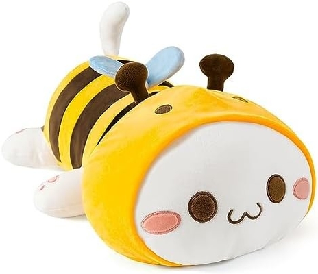 オンスイアース 可愛い子猫 プルーシュトイ 25.5インチ 詰め物 ペット キティ ソフト アニメ 猫 大型 プルーシュ枕 子供用 (白 A, 25.5