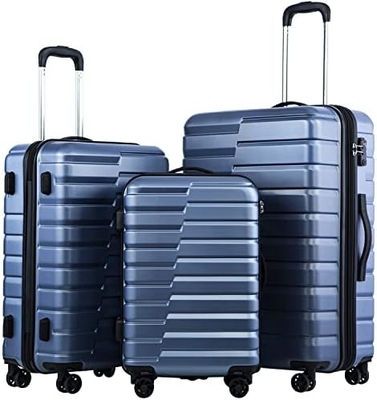 スーツケース PC ABS TSA バッグ 3 枚セット ロックスピナー キャリー (ティーールブルー)