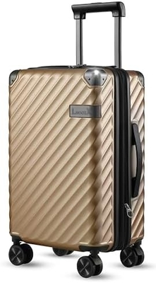 運搬荷物 22x14x9 航空会社承認 - 35Lポリカーボネット 拡張可能なハードシェル スーツケース