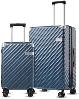 運搬荷物 22x14x9 航空会社承認 - 35Lポリカーボネット 拡張可能なハードシェル スーツケース