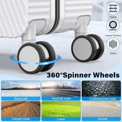荷物,ハードシェルスーツケース 360°スピナーホイール,航空便乗用スーツケース &amp; LSAロックダブルジッパー