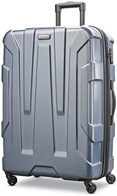 中心型ハードサイド拡張可能な荷物 スピナーホイール,青い色,チェックされた24インチ
