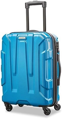中心型ハードサイド拡張可能な荷物 スピナーホイール,青い色,チェックされた24インチ
