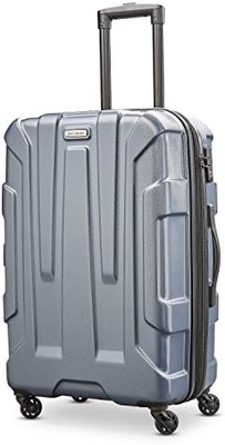 中心型ハードサイド拡張可能な荷物 スピナーホイール,青い色,チェックされた24インチ