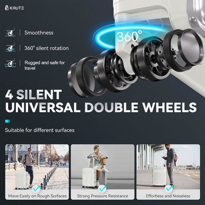 ザイプなしの荷物 4輪 20インチ ハードシェル スーツケース PC+ABS TSAロック 4 メタルコーナー ホワイト
