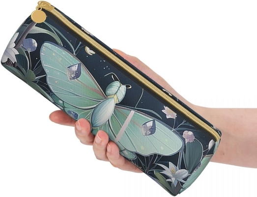 女性用ペンのペンケース ペンのポック シリンダー 小型 持ち運び用 ジッパー シンプル 耐久性 軽量 収納袋