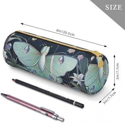 女性用ペンのペンケース ペンのポック シリンダー 小型 持ち運び用 ジッパー シンプル 耐久性 軽量 収納袋