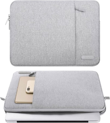 ノートパソコン用袖袋 MacBook Air 13 M3 A3113 M2 /Pro 13 M2 M1 に対応する ポケット付きポリエステル垂直ケース グレー