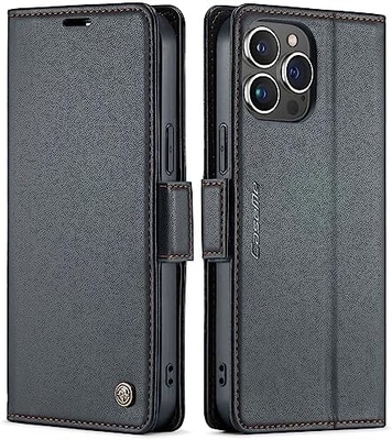 QLTYPRI iPhone 13/14の財布カバー [RFIDブロック] 携帯ケースの衝撃防止用のクレジットカードスロットホルダー