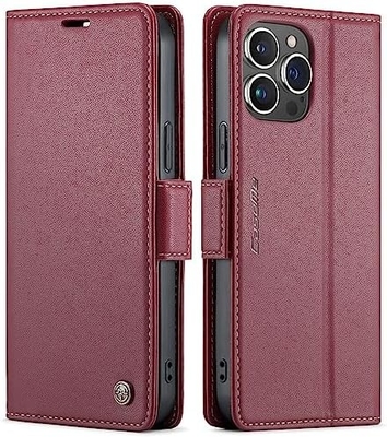 QLTYPRI iPhone 13/14の財布カバー [RFIDブロック] 携帯ケースの衝撃防止用のクレジットカードスロットホルダー