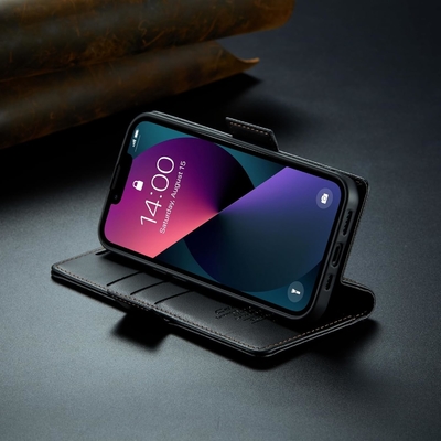 QLTYPRI iPhone 13/14の財布カバー [RFIDブロック] 携帯ケースの衝撃防止用のクレジットカードスロットホルダー