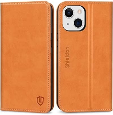 革の財布折りたたみケース 磁気シール RFIDブロックカードスロットホルダー iPhone 13 に対応する完全保護ケース