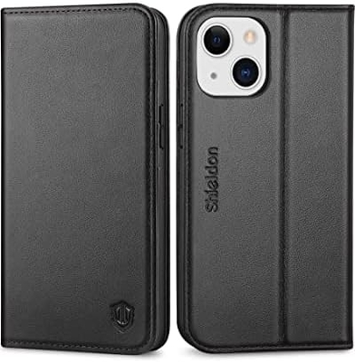 革の財布折りたたみケース 磁気シール RFIDブロックカードスロットホルダー iPhone 13 に対応する完全保護ケース