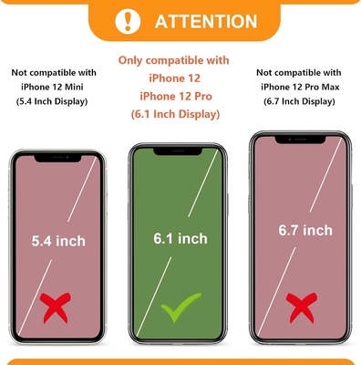 iPhone 12/12 Proクロスボディバッグ,RFIDシールドPU革ストラップ カードスロット付き支架 スプリットバッグ 腕帯帯
