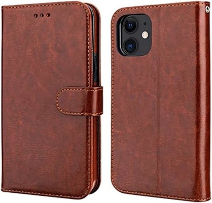 iPhone 12/Proの財布ケースと互換性 カードホルダー PU レザースタンド 衝撃防弾 手首ストラップ クランプシェル 6.1インチ