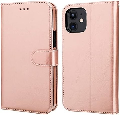 iPhone 12/Proの財布ケースと互換性 カードホルダー PU レザースタンド 衝撃防弾 手首ストラップ クランプシェル 6.1インチ